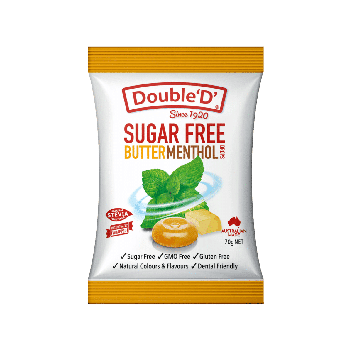 Product Double D Sugar Free Butter Menthol Drops