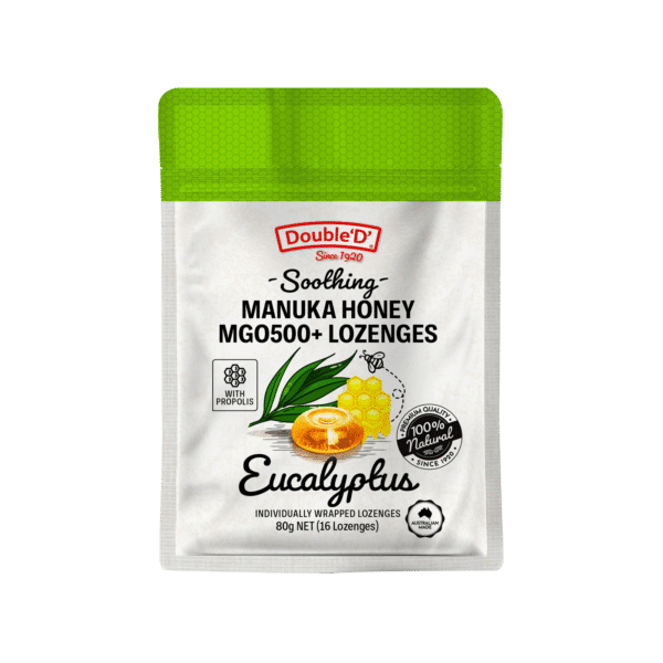 Product Mgo500 Manuka Honey Eucalyptus Lozenges With Propolis 16 Lozenges